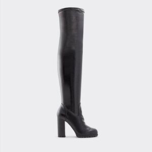 Aldo Larorelia thigh high/over the knee boots with lug sole 8